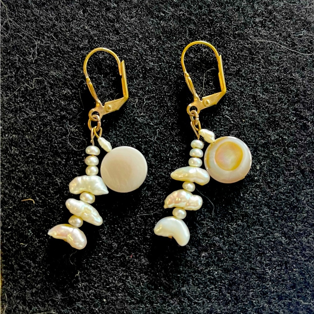 Custom made pearl earrings